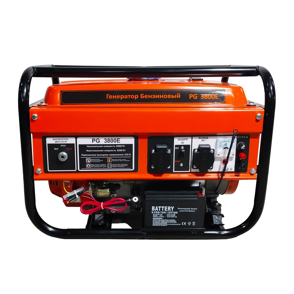 РЫСЬ PG-3800 Е Генераторы бензиновые + электростартер 3000/3200 Вт + электростартер